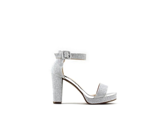 Sandalia Tacón Fiesta Brillo